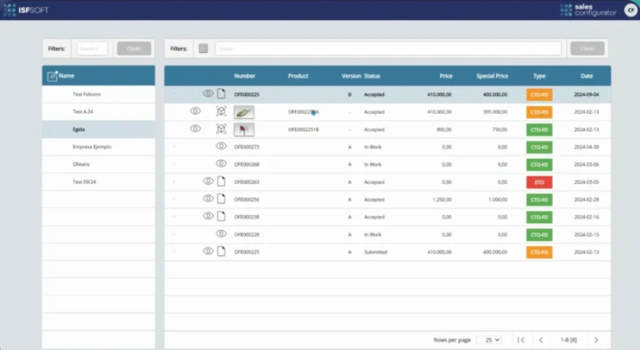 ISF sales configurator