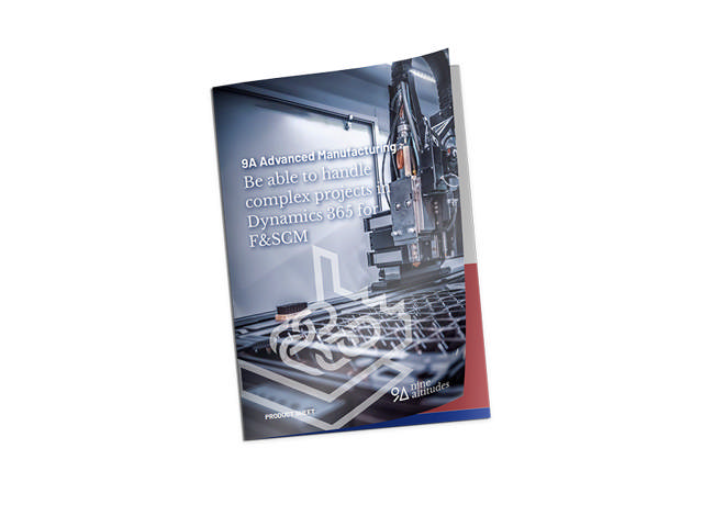 Proeduct sheet : 9A Advanced Manufacturing for F&SCM
